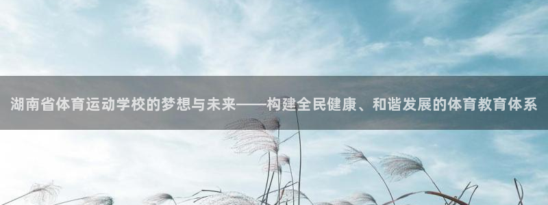 利记官方正版app娱乐下载：湖南省体育运动学校的梦想