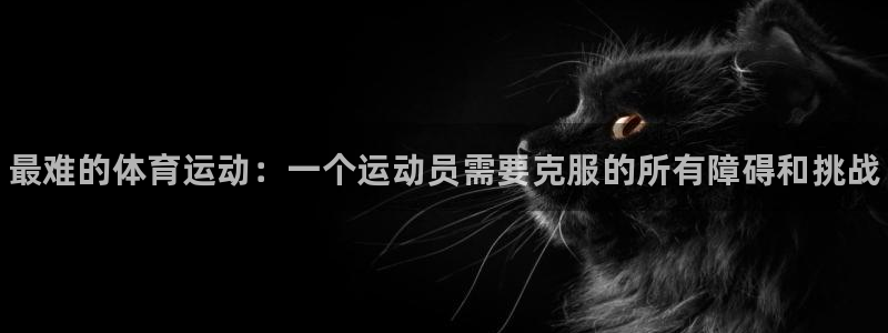 利记官方正版app集团简介：最难的体育运动：一个运动员需要克